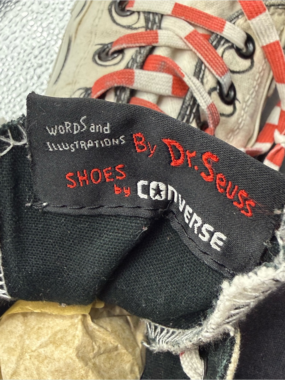 Converse x Dr. Seuss Cat in the Hat High Top Sneakers White Canvas Men’s 8 - Picture 15 of 16